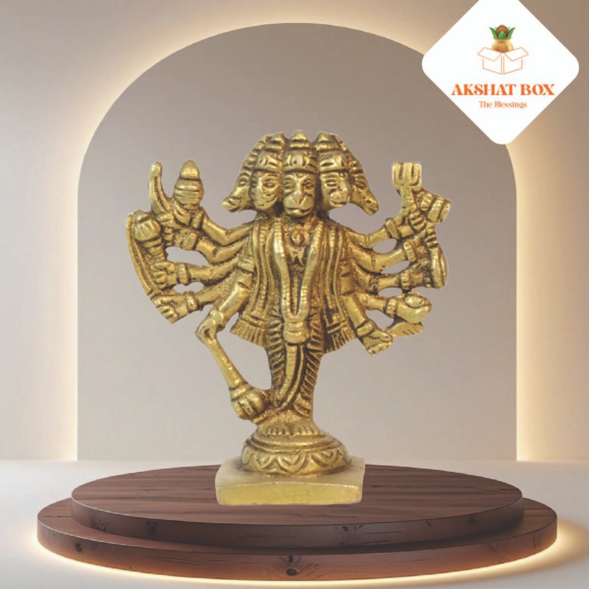 Brass Panchmukhi Hanumaan - Image 5