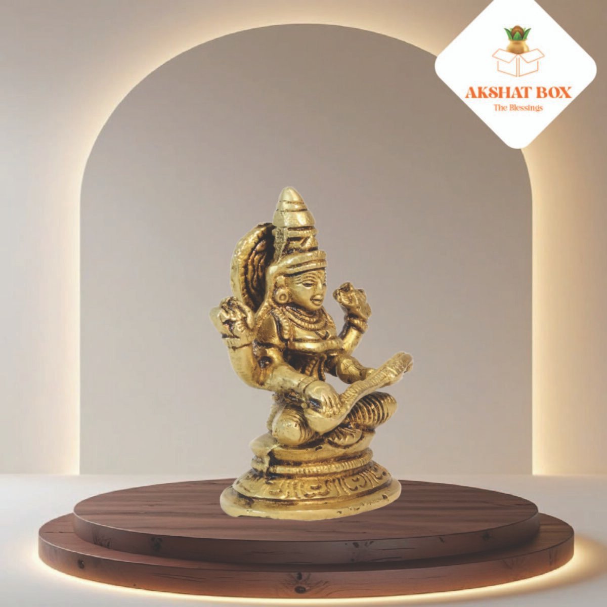 Brass  Mini sraswati maa - Image 5