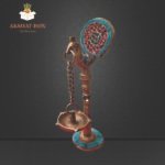 Brass Peacock Hanging Diya with  Stone Work - Image 5