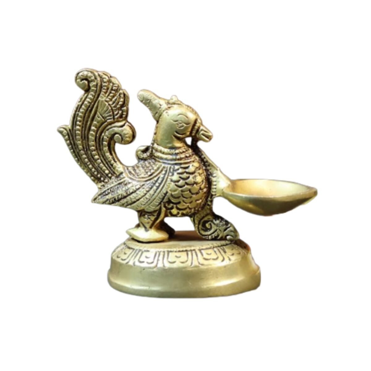 Brass Metal Handcrafted Bird Diya - Image 2