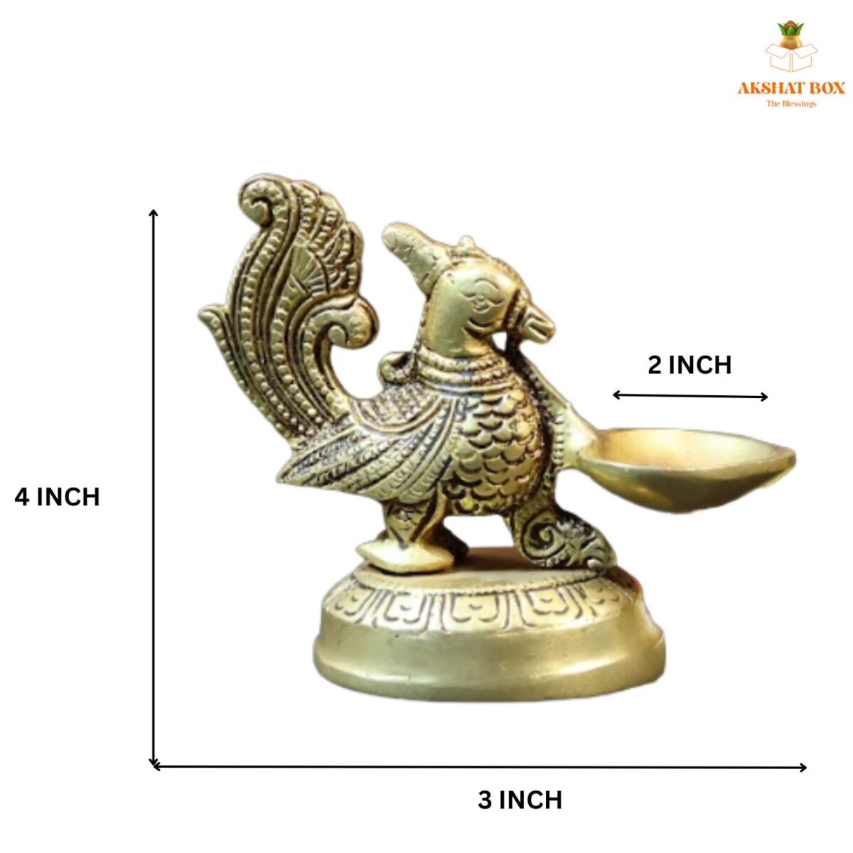 Brass Metal Handcrafted Bird Diya - Image 3