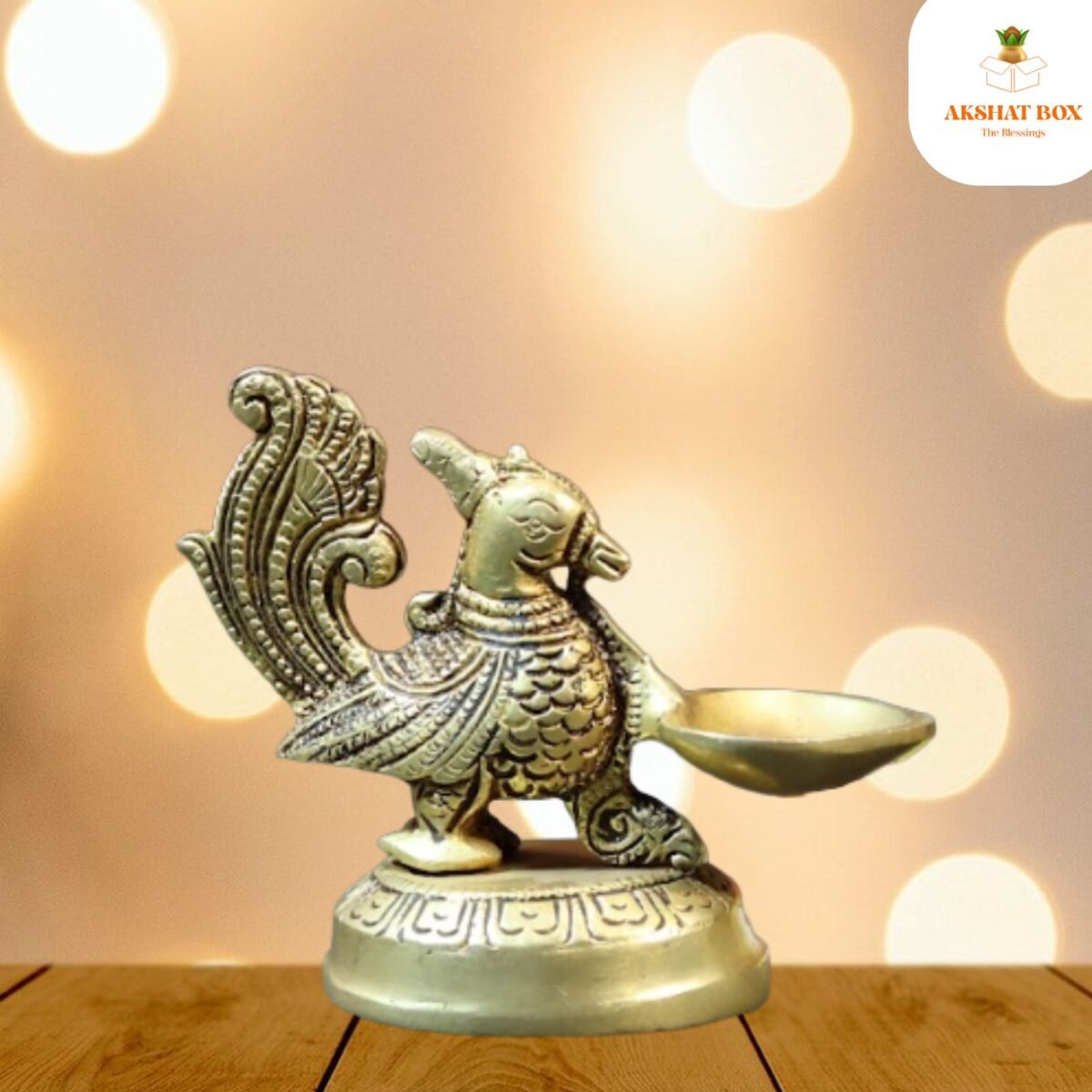 Brass Metal Handcrafted Bird Diya - Image 4