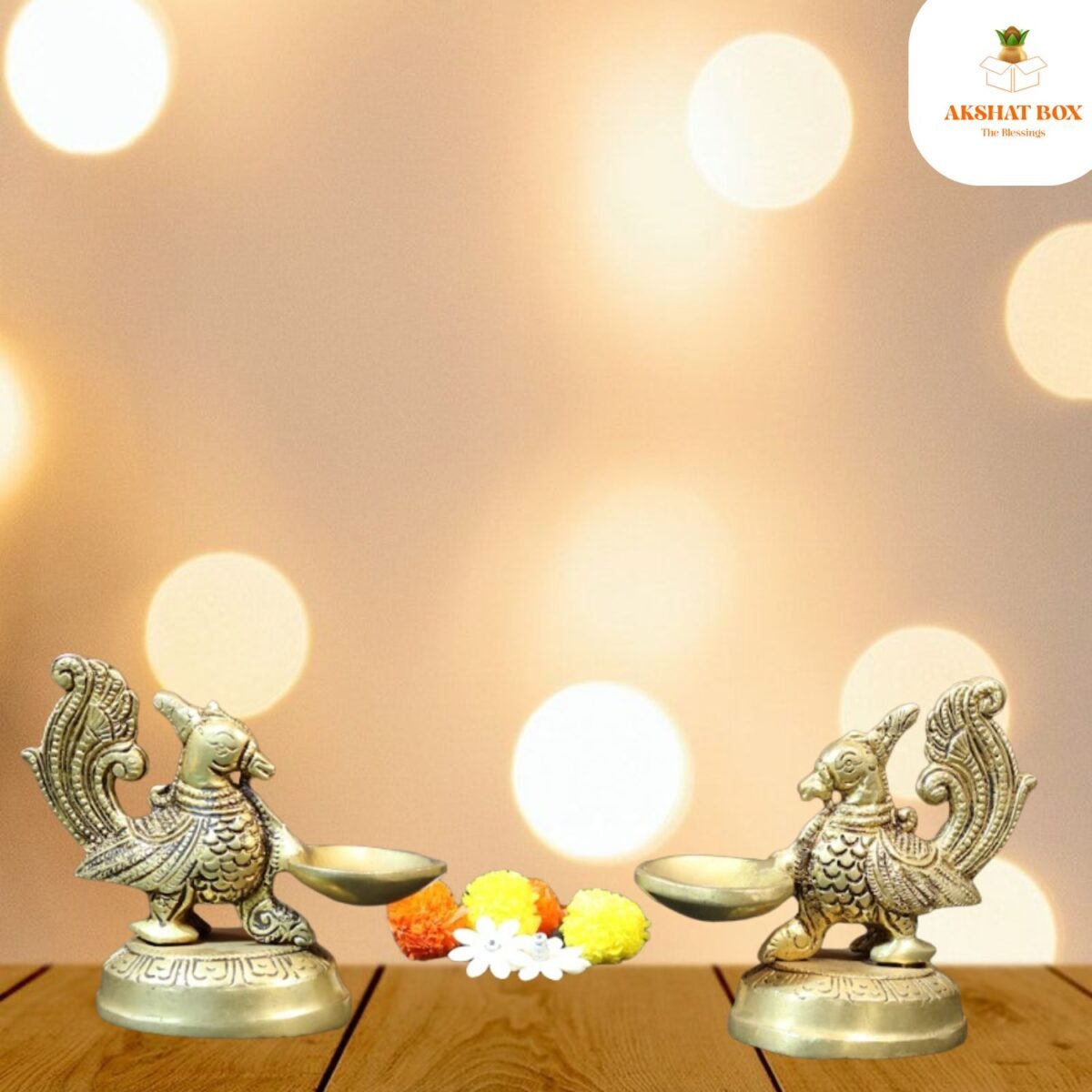 Brass Metal Handcrafted Bird Diya - Image 5