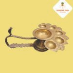 Brass Ganga Aarti Diya/Deepak Long Stand
