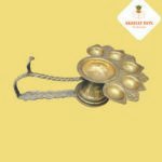 Brass Ganga Aarti Diya/Deepak Long Stand - Image 5