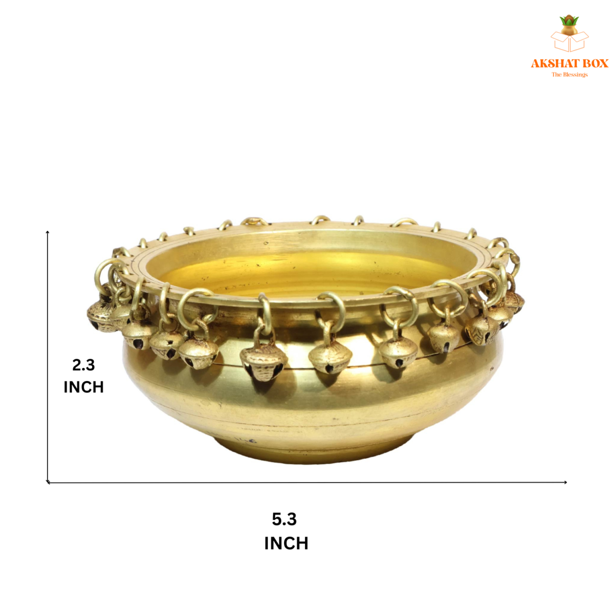 Urli Brass Bowl With Ghungroo Work - Image 3