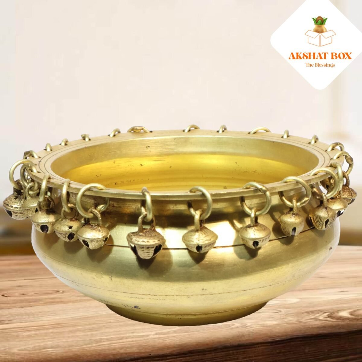 Urli Brass Bowl With Ghungroo Work - Image 4