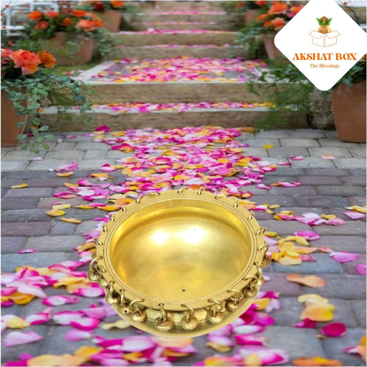 Urli Brass Bowl With Ghungroo Work - Image 7