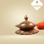 Brass Antique Dhoop Dhani with Lotus Base - Image 3