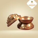 Brass Antique Round lotus Shape Cover Dhoop Dhani
