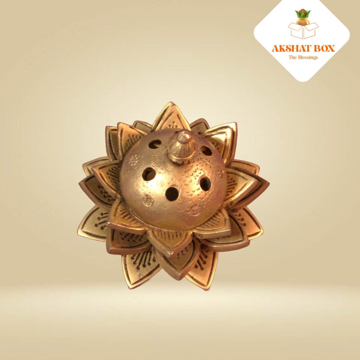 Brass Lotus Dhoop Dhani /Incense Holder for Home/Pooja room - Image 5