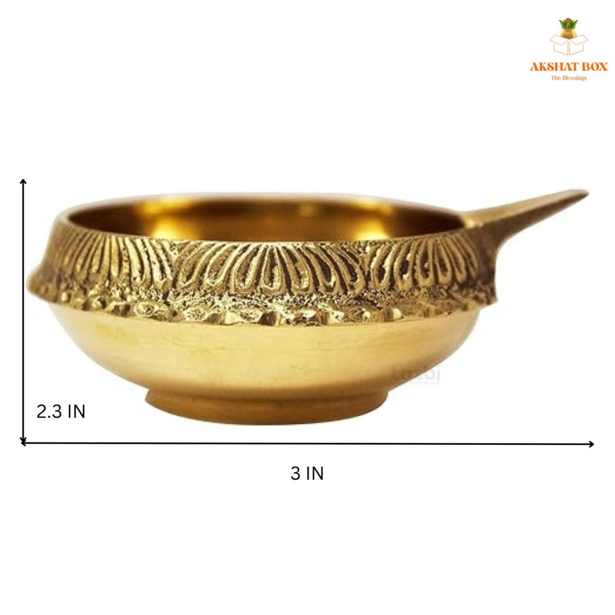 Brass KUBER-DEEP Stand Diya's for Pooja Hand Engraved Diya for Puja - Image 3