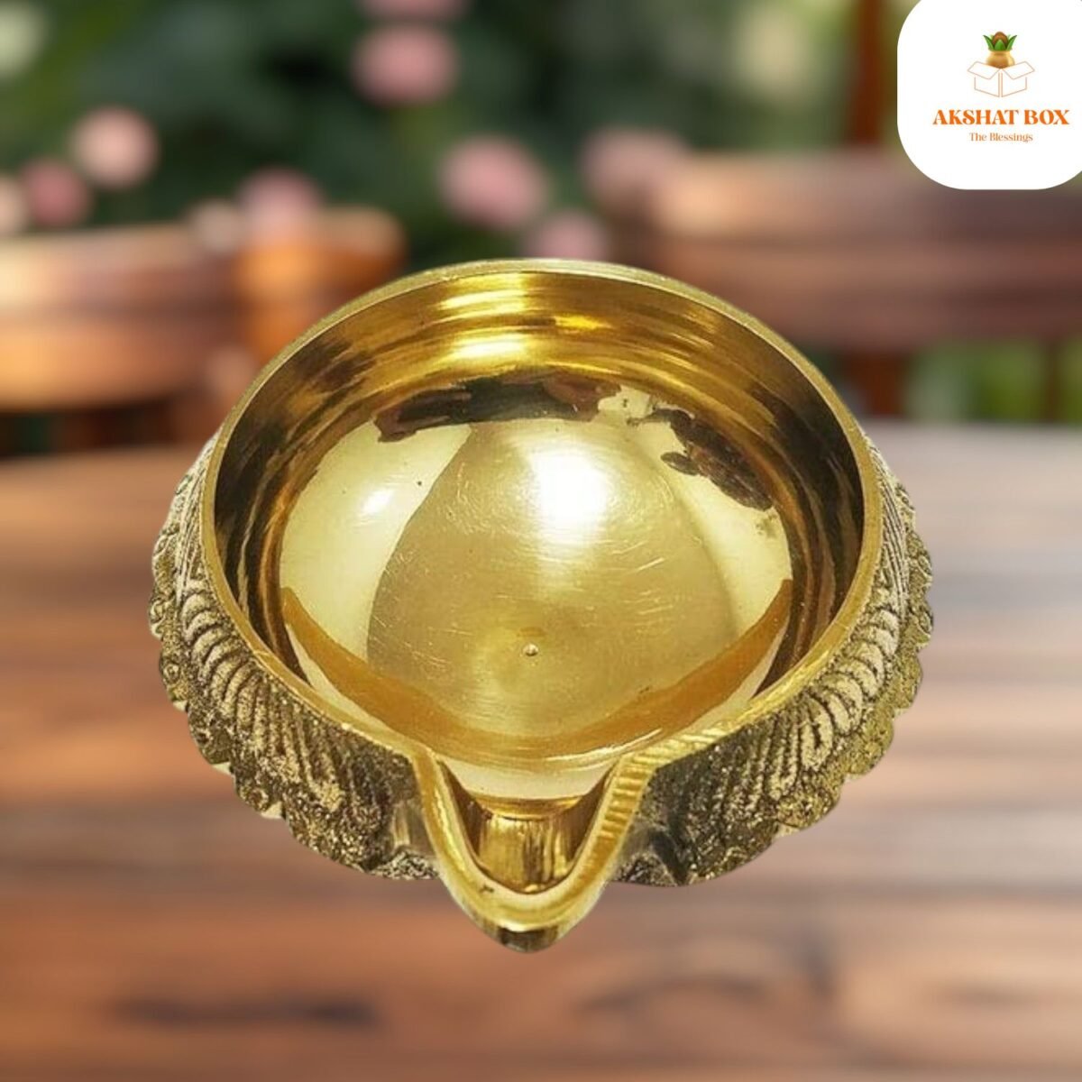 Brass KUBER-DEEP Stand Diya's for Pooja Hand Engraved Diya for Puja - Image 7