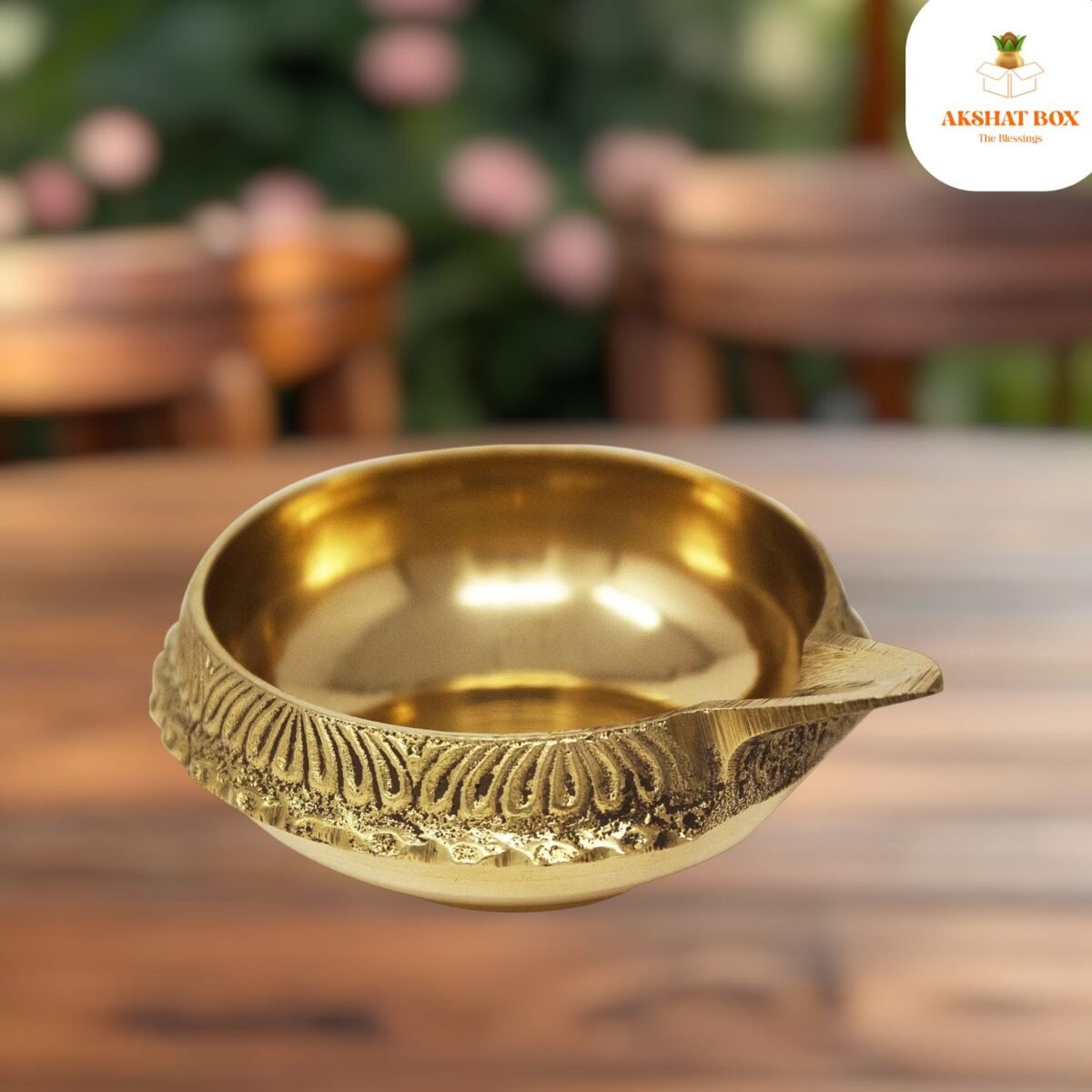 Brass KUBER-DEEP Stand Diya's for Pooja Hand Engraved Diya for Puja - Image 8