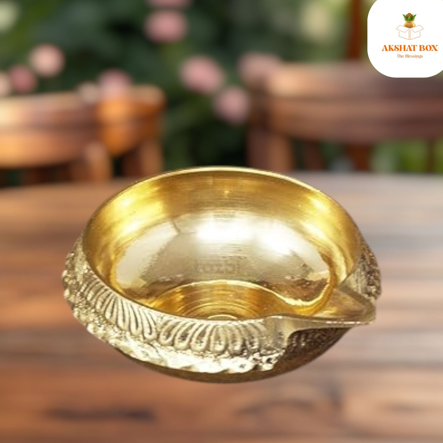 AB3869376KDS.PT07 Brass KUBER-DEEP Stand Diya's for Pooja Hand Engraved Diya for Puja - Image 1