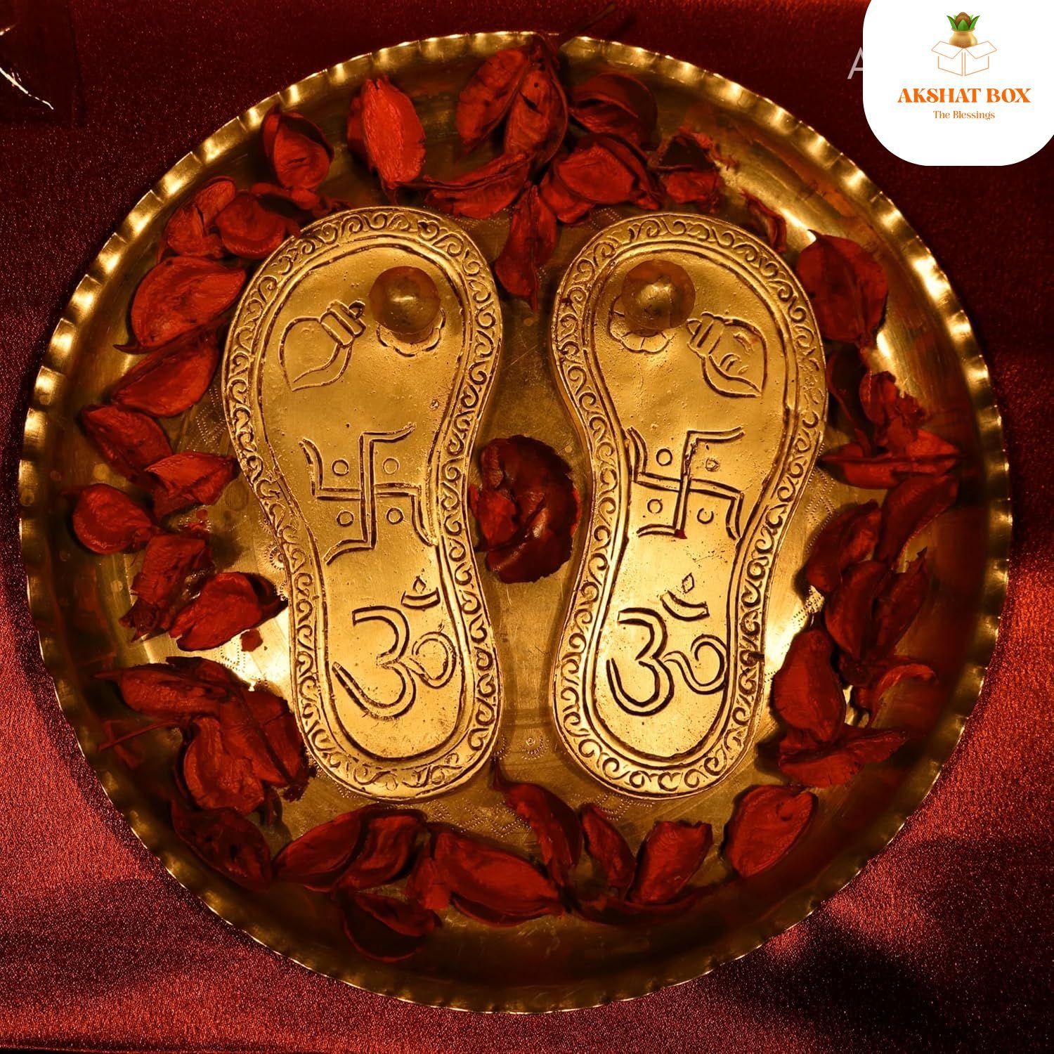 AB4204OSCP.PT04 Om & Swastik Charan Paaduka - Image 1