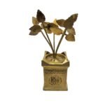 BRASS TULSI POT WITH TULSI  LEAF - Image 2