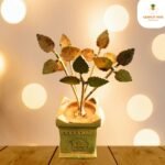 BRASS TULSI POT WITH TULSI  LEAF - Image 6