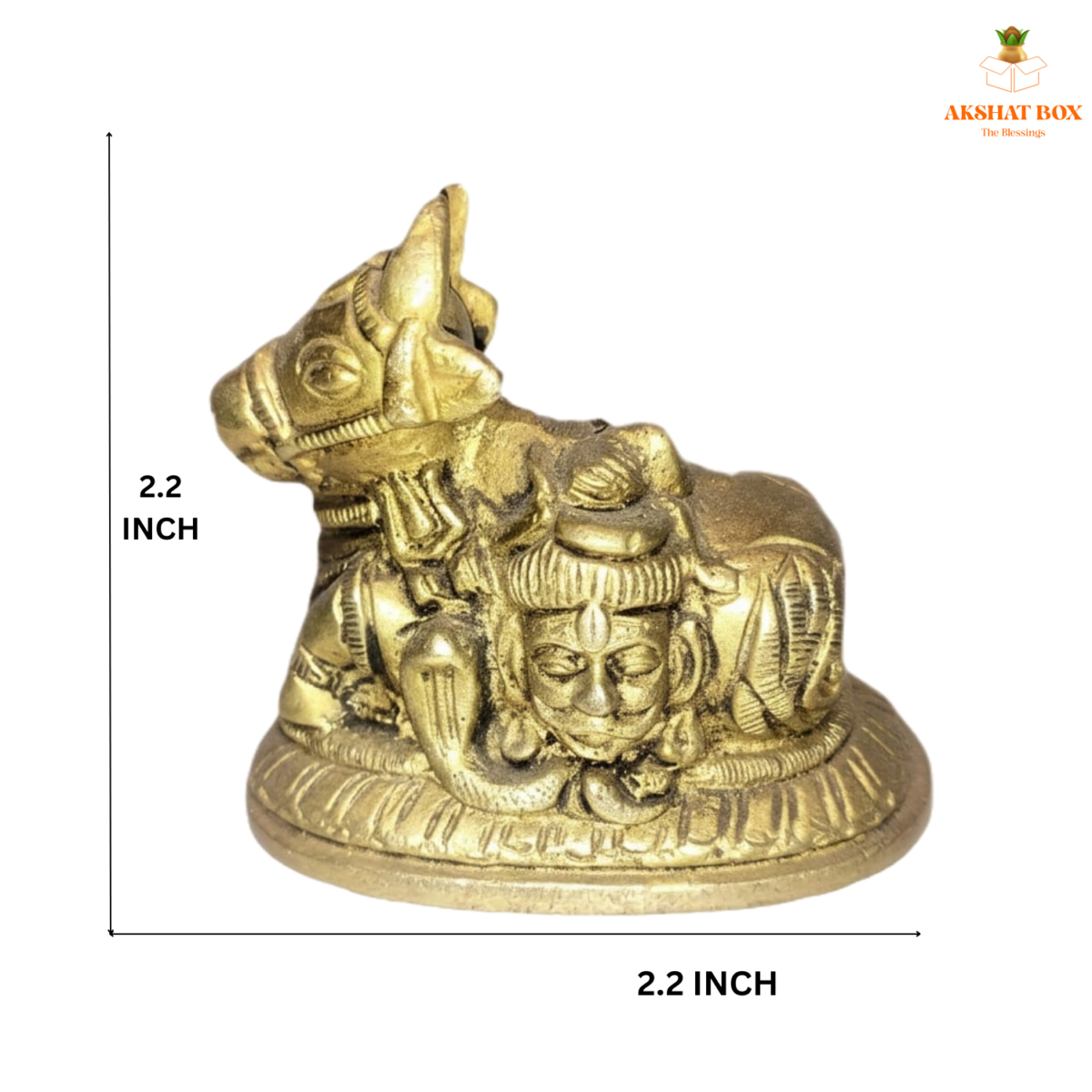 SMALL NANDI WITH ENGRAVED DESIGN 2.5 INCH - Image 3