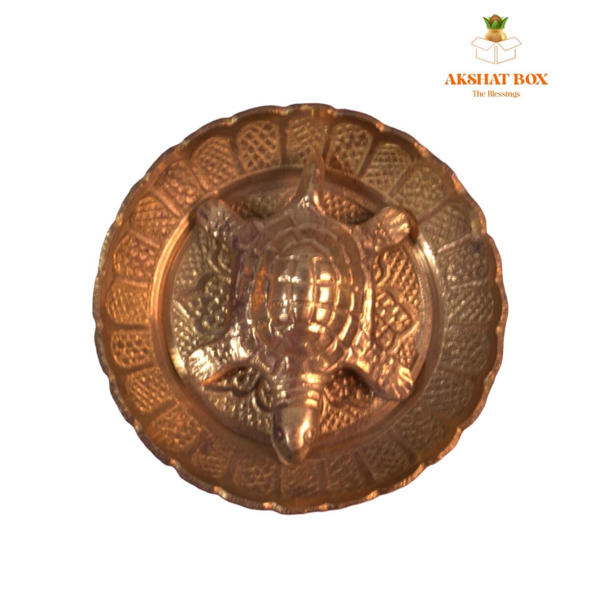 Brass Metal Turtle Vaastu Fengshui Tortoise on Plate - Image 3