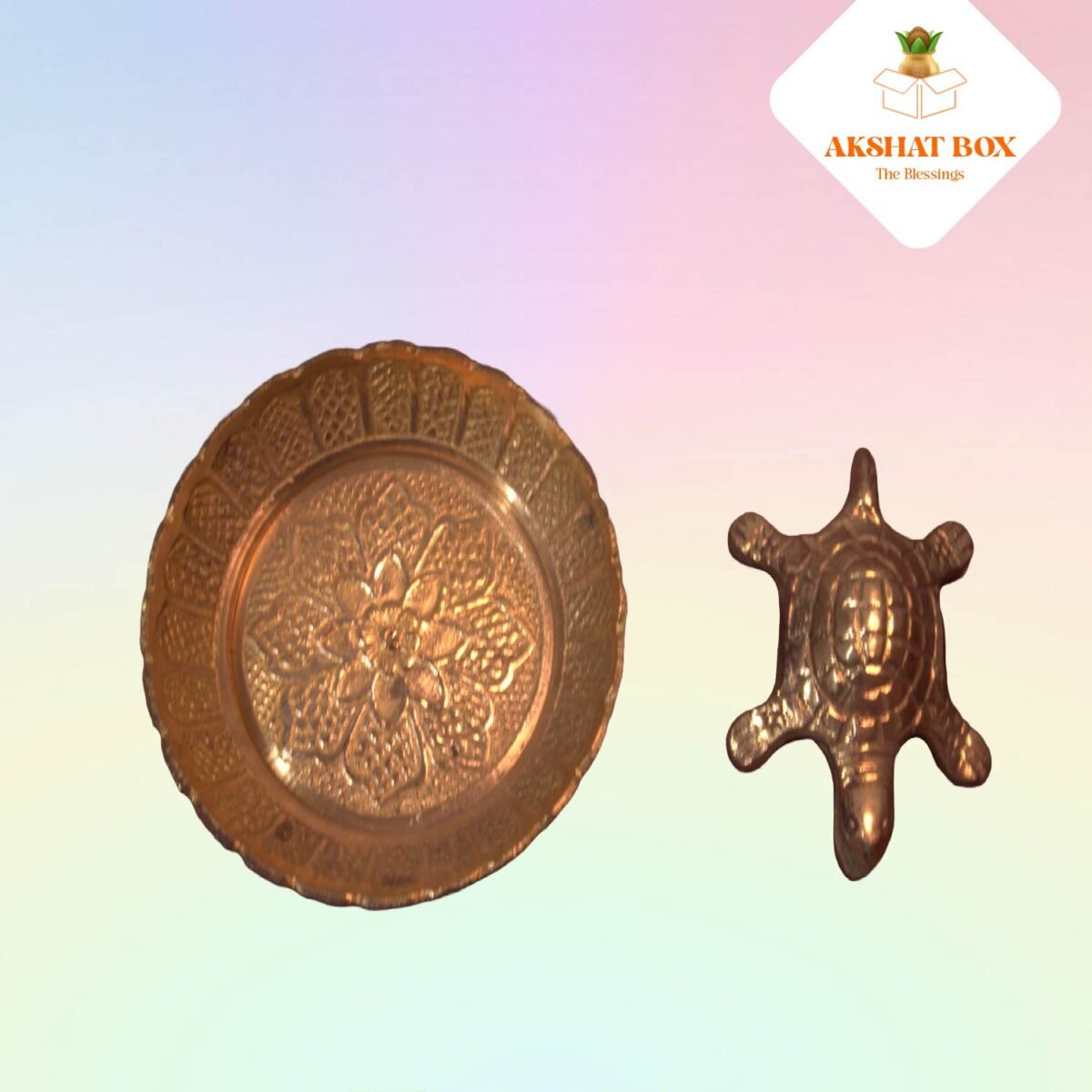 Brass Metal Turtle Vaastu Fengshui Tortoise on Plate - Image 4