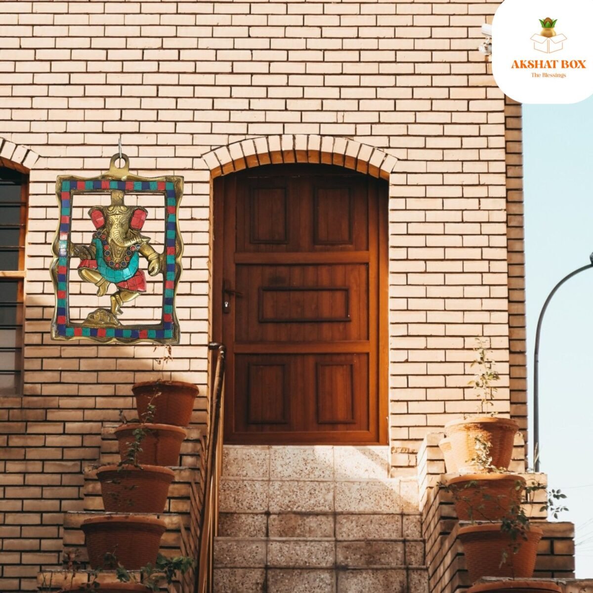 Ganesh Stone Work wall hanging in frame - Image 6