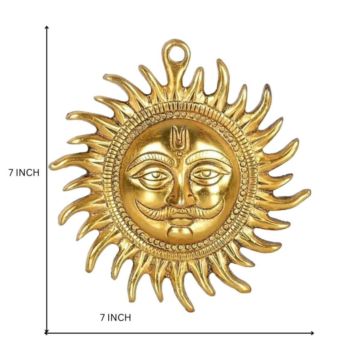 Brass Sun face Wall Hanging - Image 3