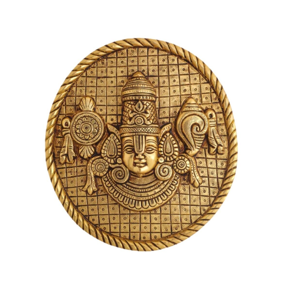 Brass  wall hanging Balaji  round shaped - Image 2
