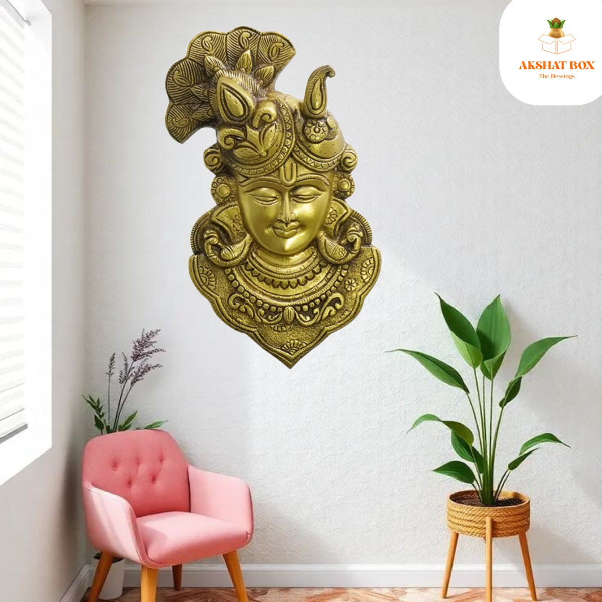 Brass Shreeji wall hanging - Image 5