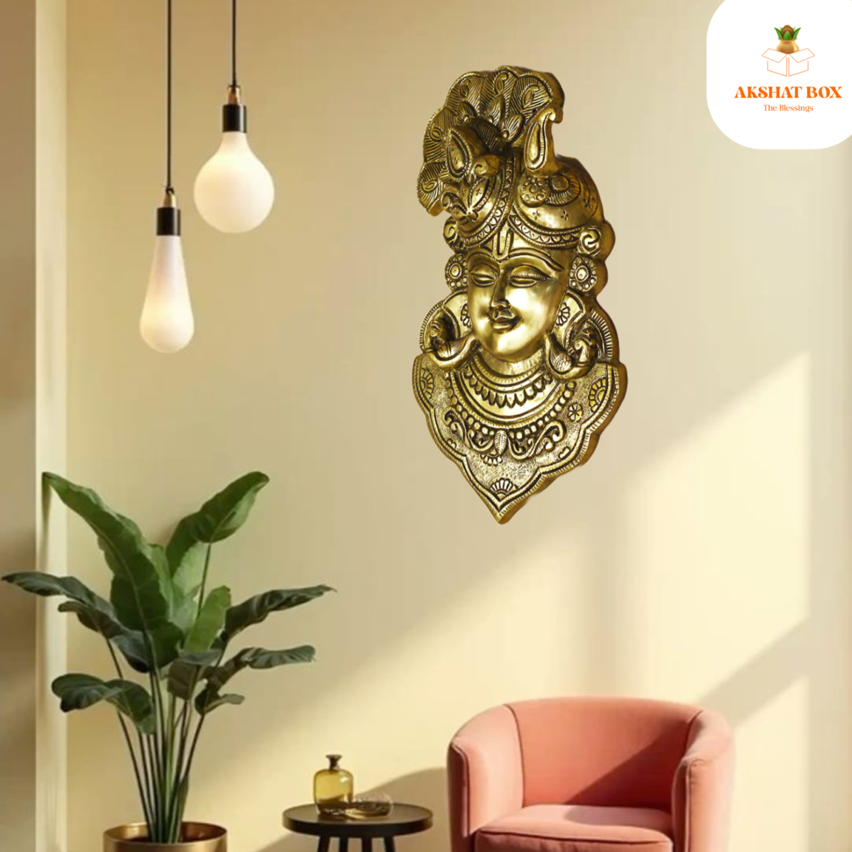 Brass Shreeji wall hanging - Image 7