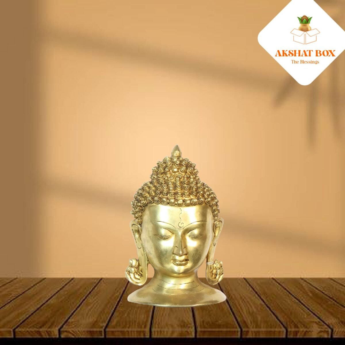 Brass Buddha Face  wall hanging  h-9" - Image 6