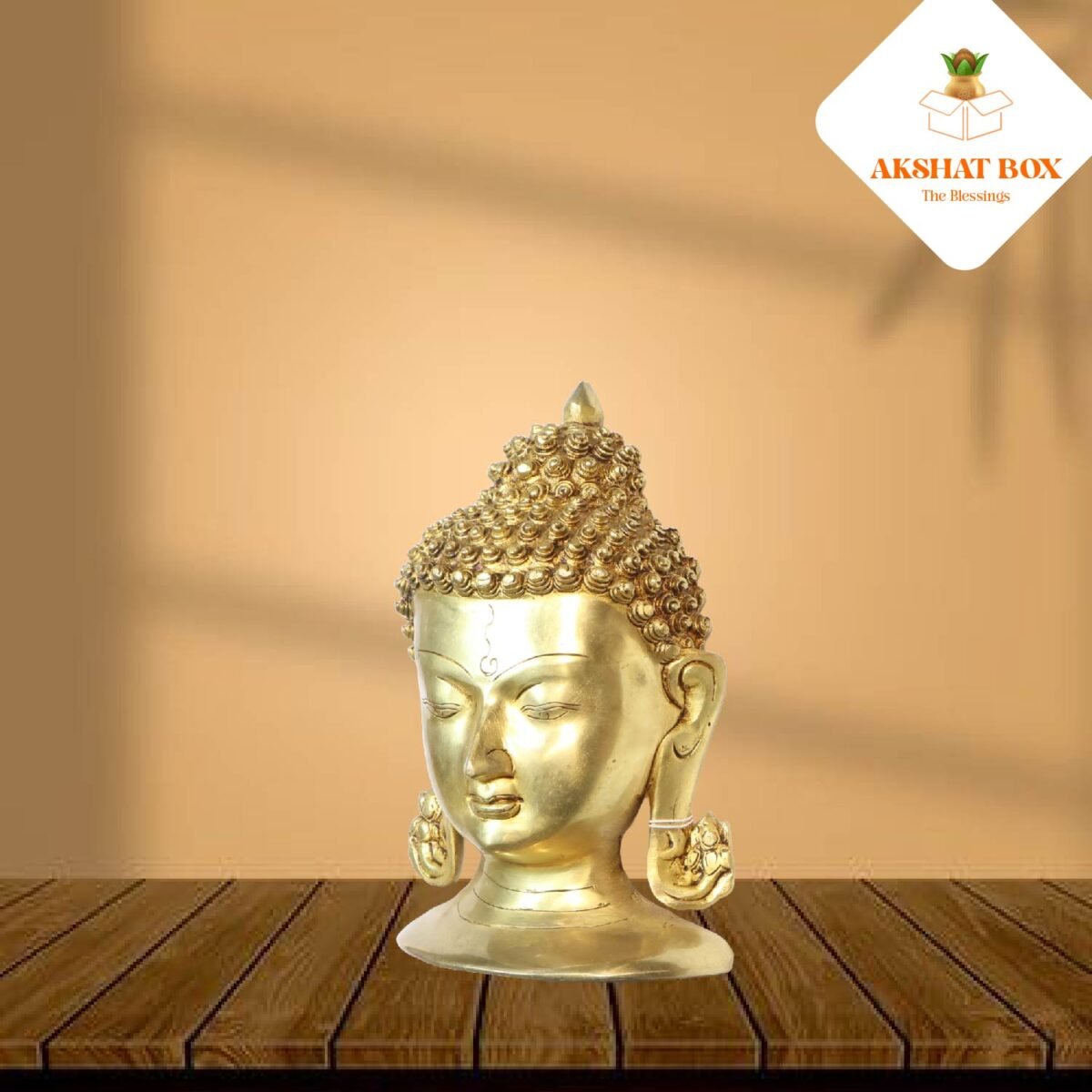 Brass Buddha Face  wall hanging  h-9" - Image 7