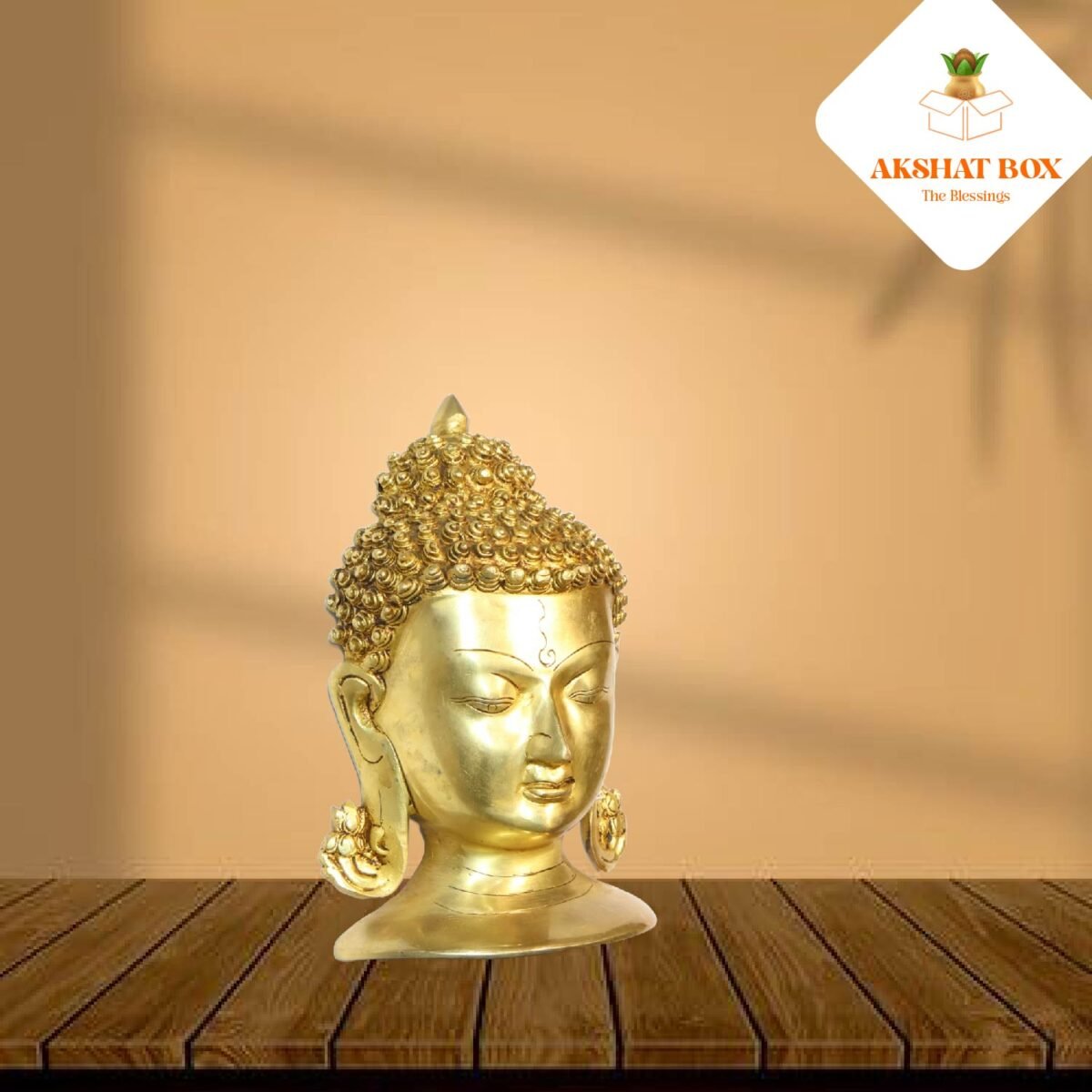 Brass Buddha Face  wall hanging  h-9" - Image 8