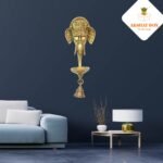 GANESHA FACE WITH SMALL DIYA WALL HANGING - Image 4