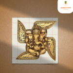 Brass wall hanging Ganesha with swastik