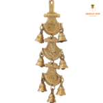 " Brass Shubh Labh/ Shri Ganesha  Namah Wall Hanging With Bells" - Image 4