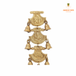 " Brass Shubh Labh/ Shri Ganesha  Namah Wall Hanging With Bells" - Image 3