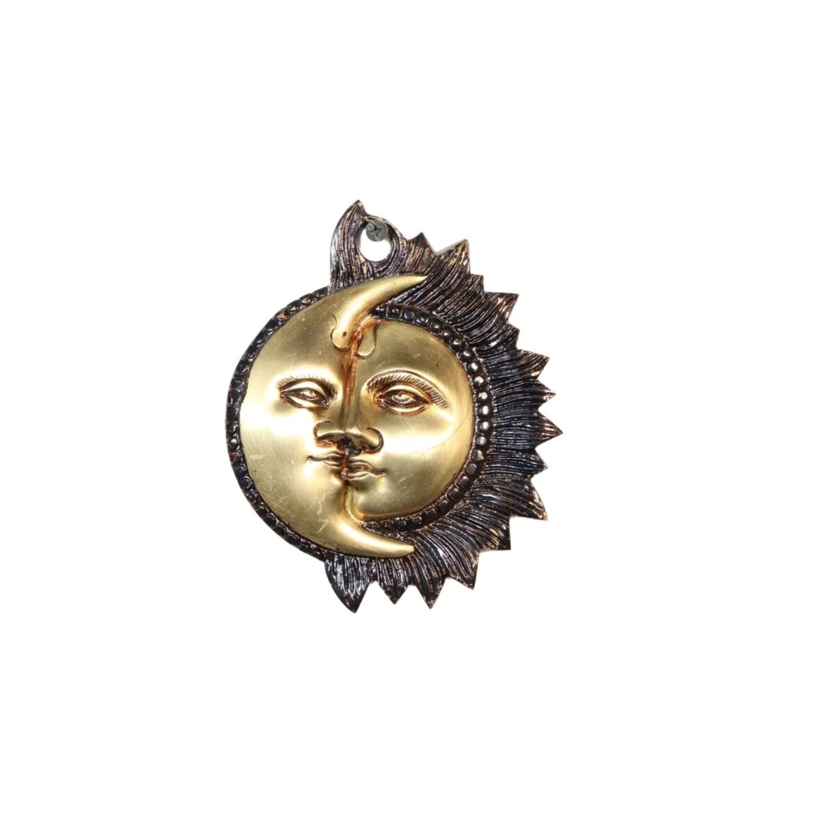 Wall Hanging Brass Moon and Sun  Face - Image 2