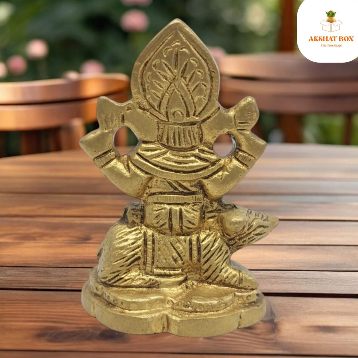 Brass Ganesh  Idol On Mouse - Image 6