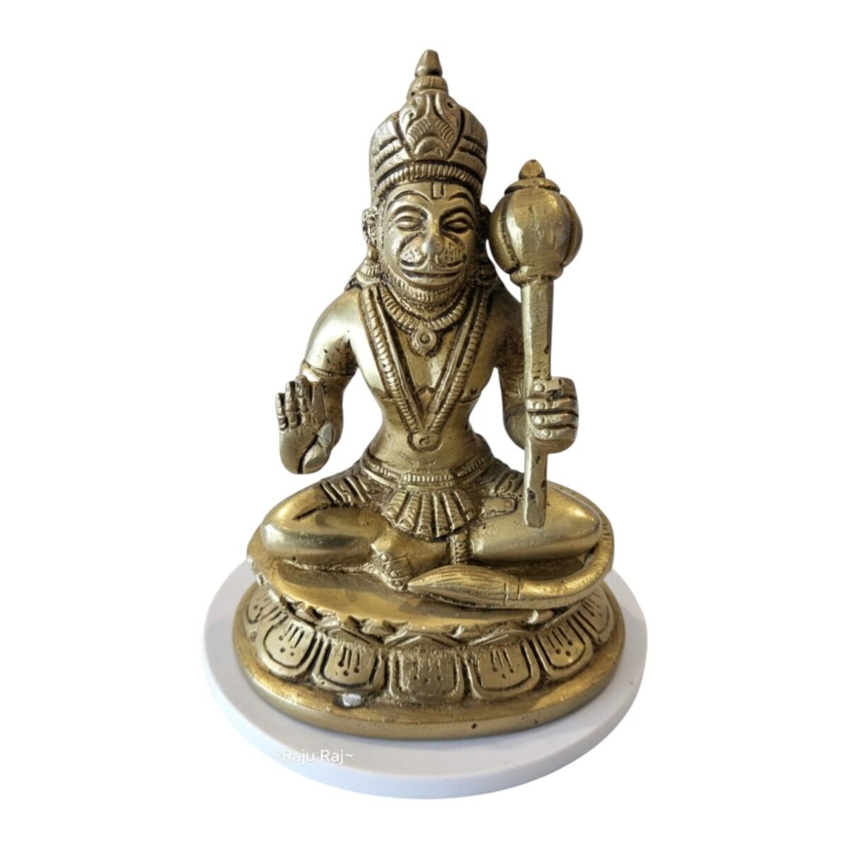 Brass Hanuman  Idol With Gadda - Image 2