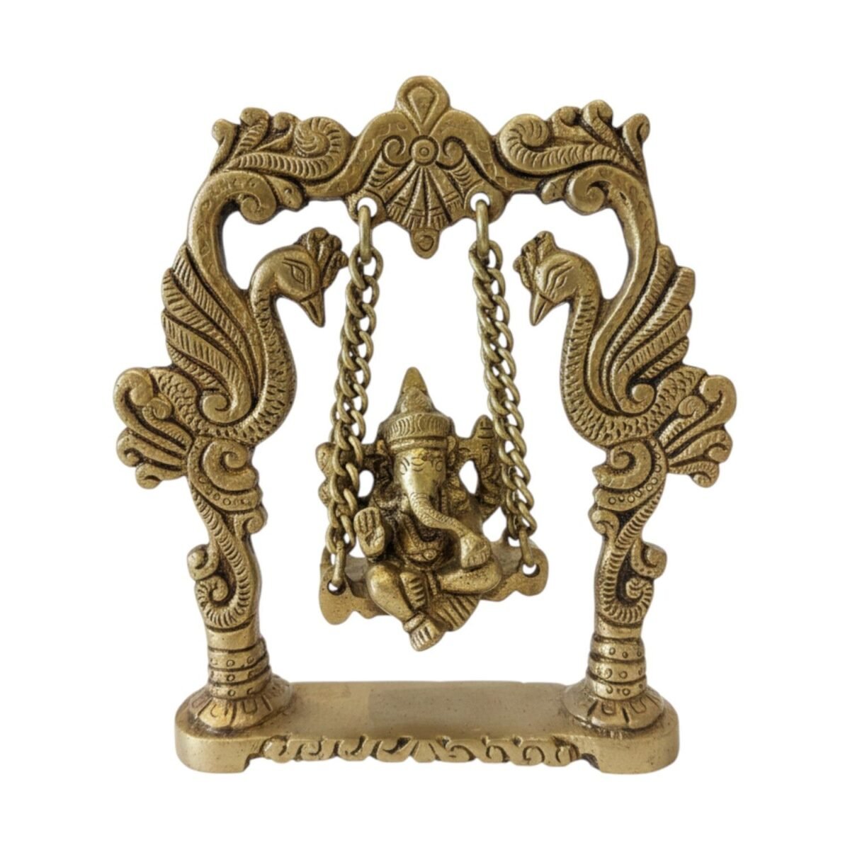 Brass Ganesh With Jhoola - Image 2