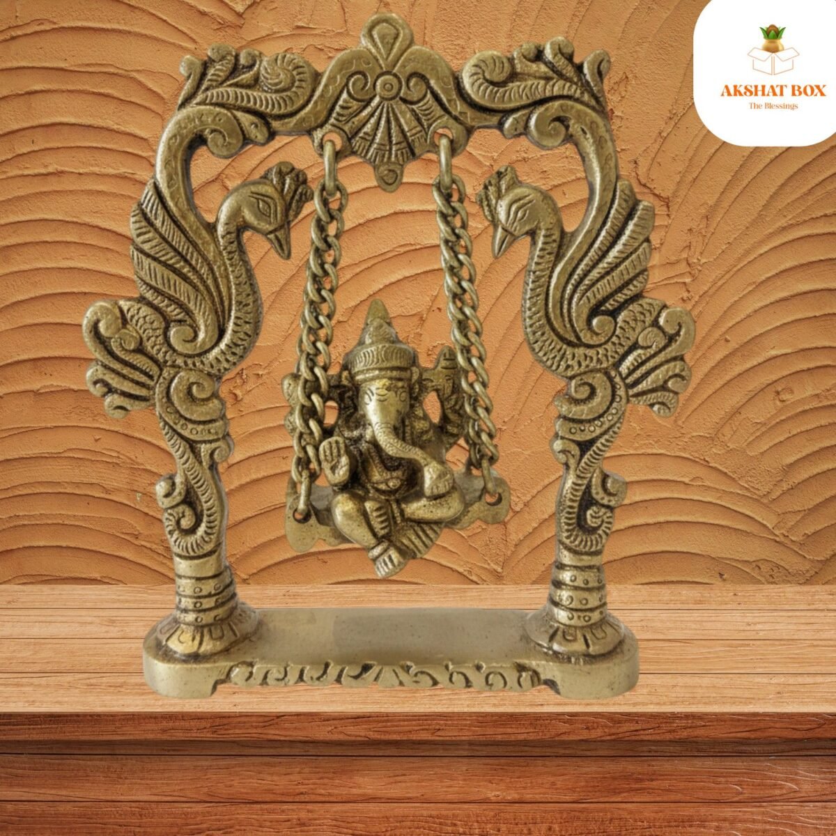 Brass Ganesh With Jhoola - Image 5