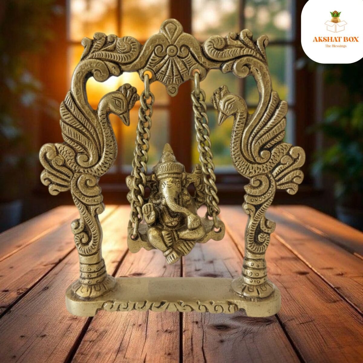 Brass Ganesh With Jhoola - Image 6