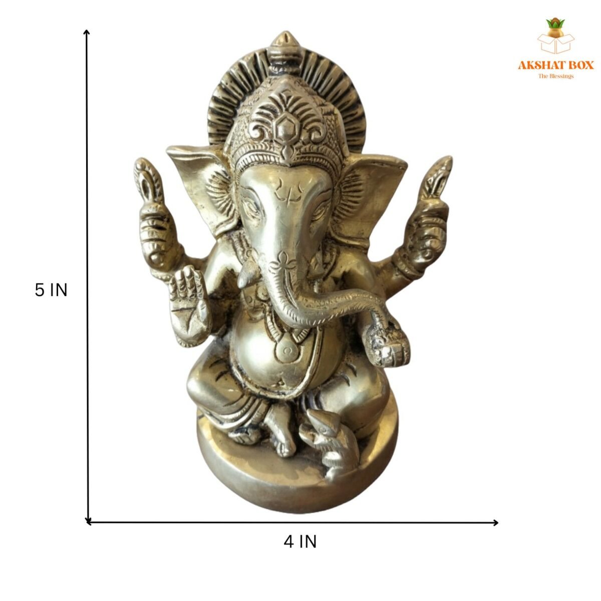 Brass Ganesh Idol - Image 3