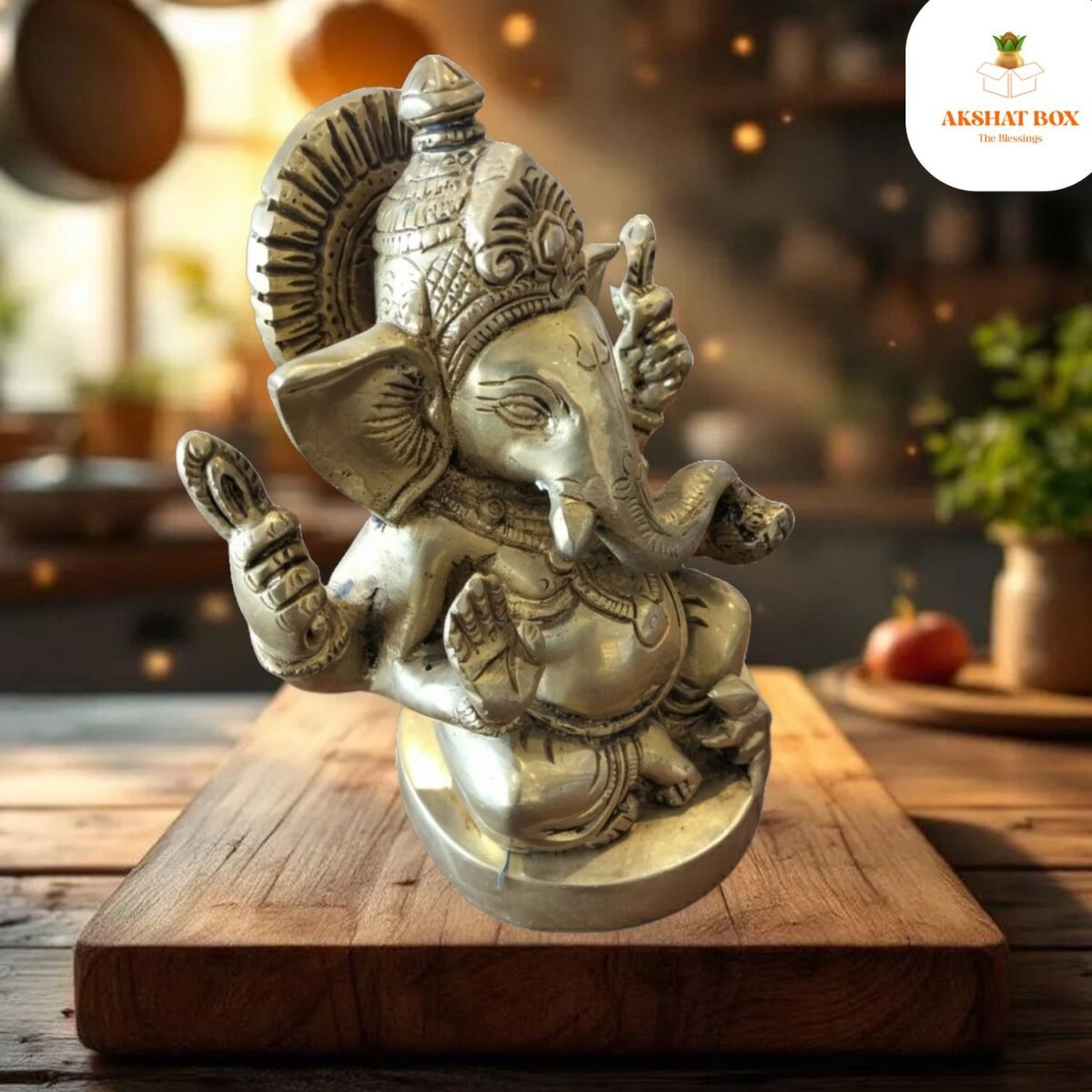 Brass Ganesh Idol - Image 5