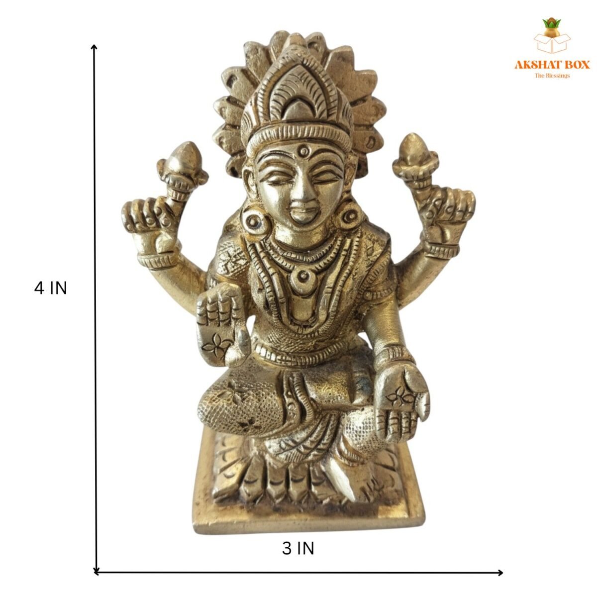 Brass Laxmi On Shinahasan - Image 3