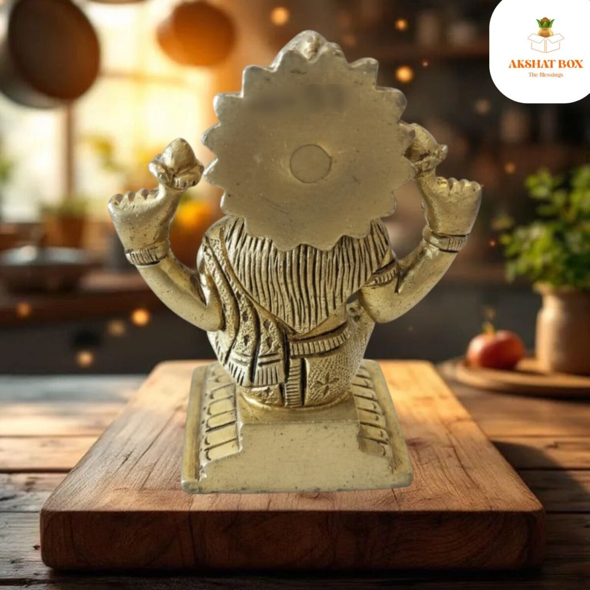 Brass Laxmi On Shinahasan - Image 4