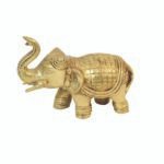 "Brass 4 Inches Handcrafted Brass Elephant//// Antique Creation Set of 2 Pc Brass Trunk Up Elephant Sculpture 4 Inch Elephant Statue" - Image 5