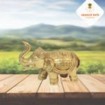 "Brass 4 Inches Handcrafted Brass Elephant//// Antique Creation Set of 2 Pc Brass Trunk Up Elephant Sculpture 4 Inch Elephant Statue"