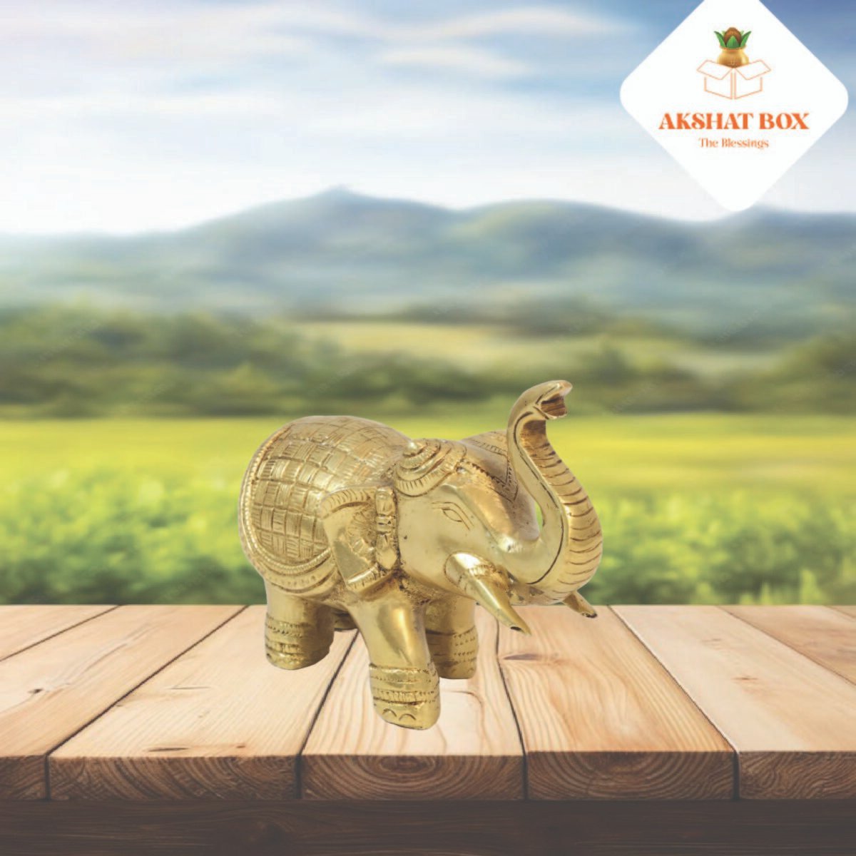 "Brass 4 Inches Handcrafted Brass Elephant//// Antique Creation Set of 2 Pc Brass Trunk Up Elephant Sculpture 4 Inch Elephant Statue" - Image 3